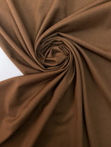 Brown Polyamide Viscose Elastane Plain Weave Fabric