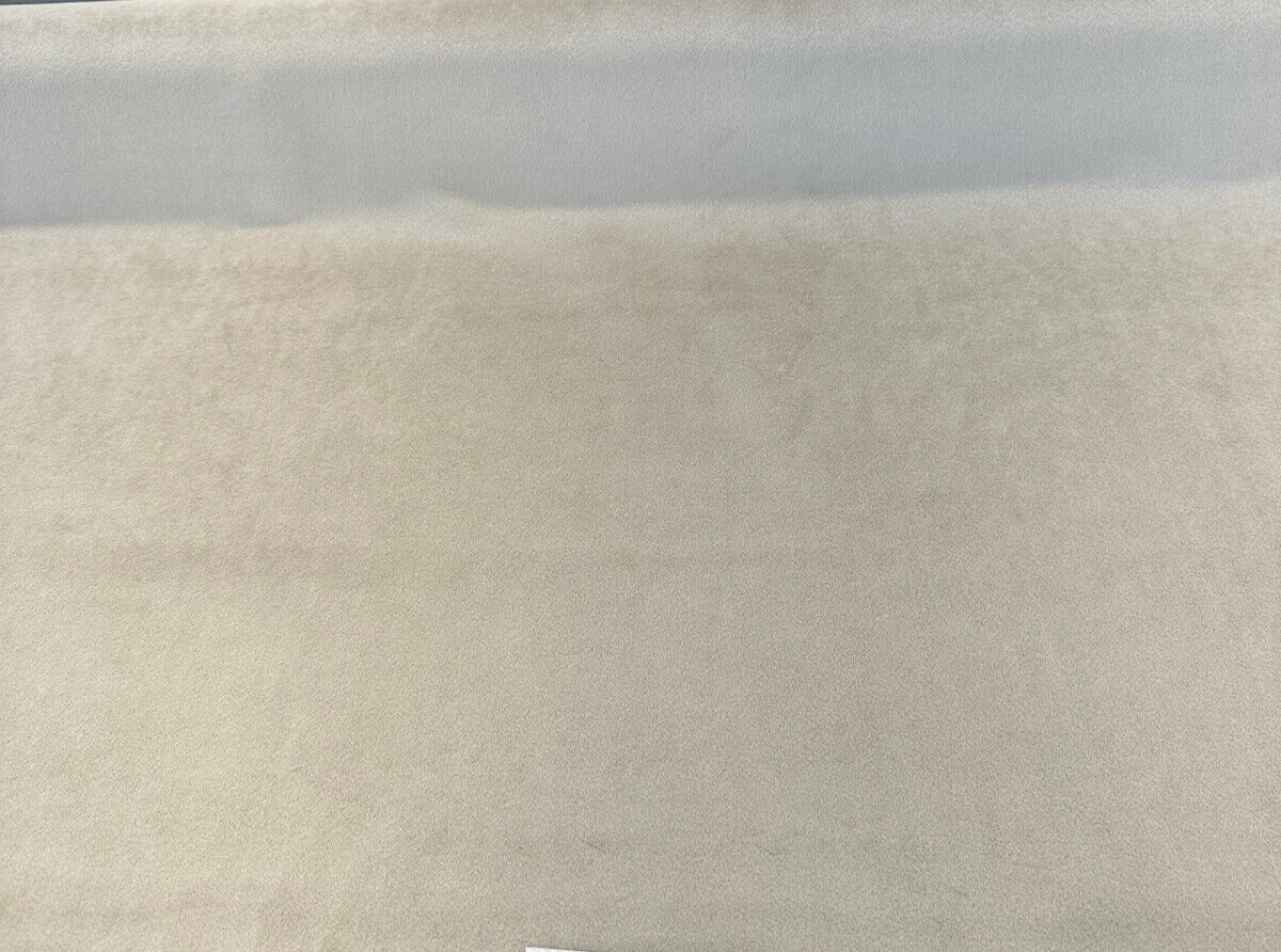 Marino Gray Ecru Velvet Upholstery Fabric - Mink, 56" Width, 100% Polyester (1 Yard)