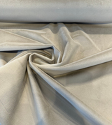 Marino Gray Ecru Velvet Upholstery Fabric - Mink, 56" Width, 100% Polyester (1 Yard)