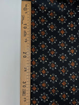 Printed Polyester Geometric Brown Black