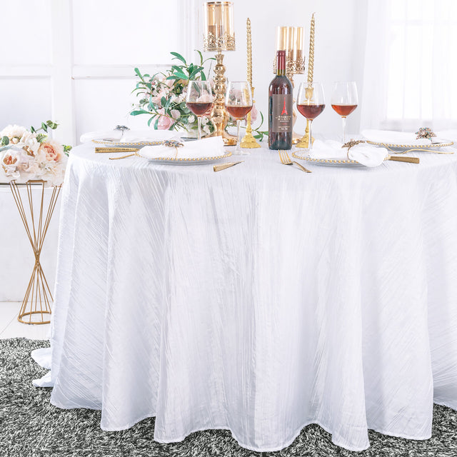Round Taffeta Tablecloth 120 Seamless White