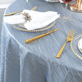 Round Taffeta Tablecloth 120" Dusty Blue