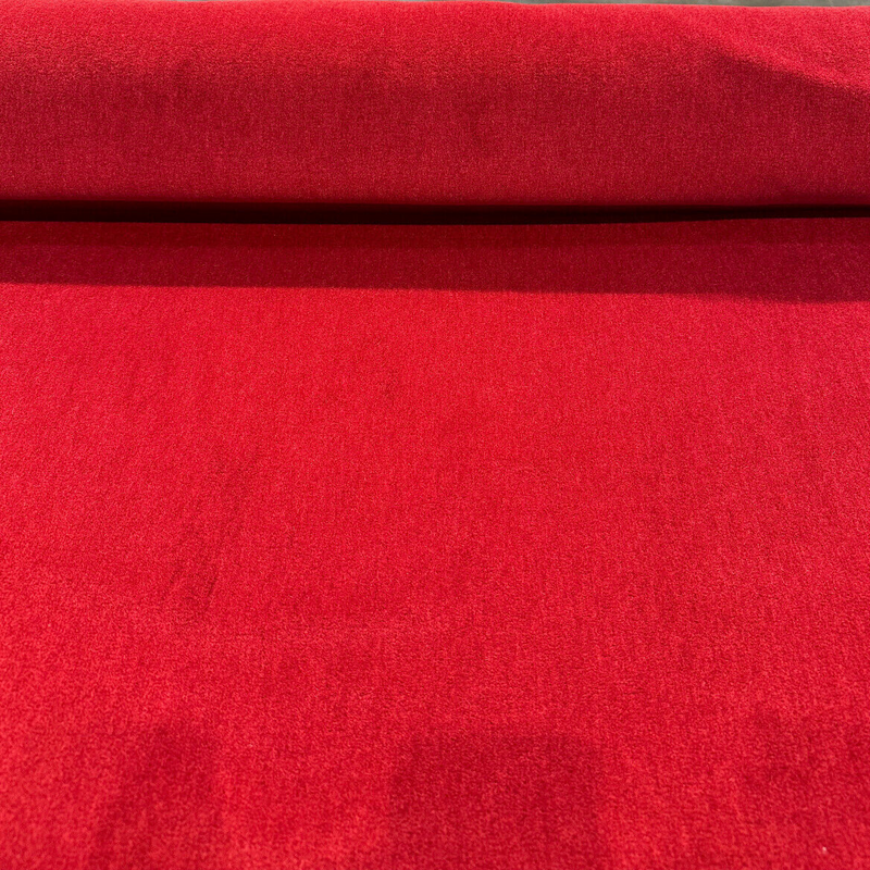 Italian Alpaca Mario Sirtori Mohair Upholstery Fabric - Flame Red, 56" Width (1 Yard)