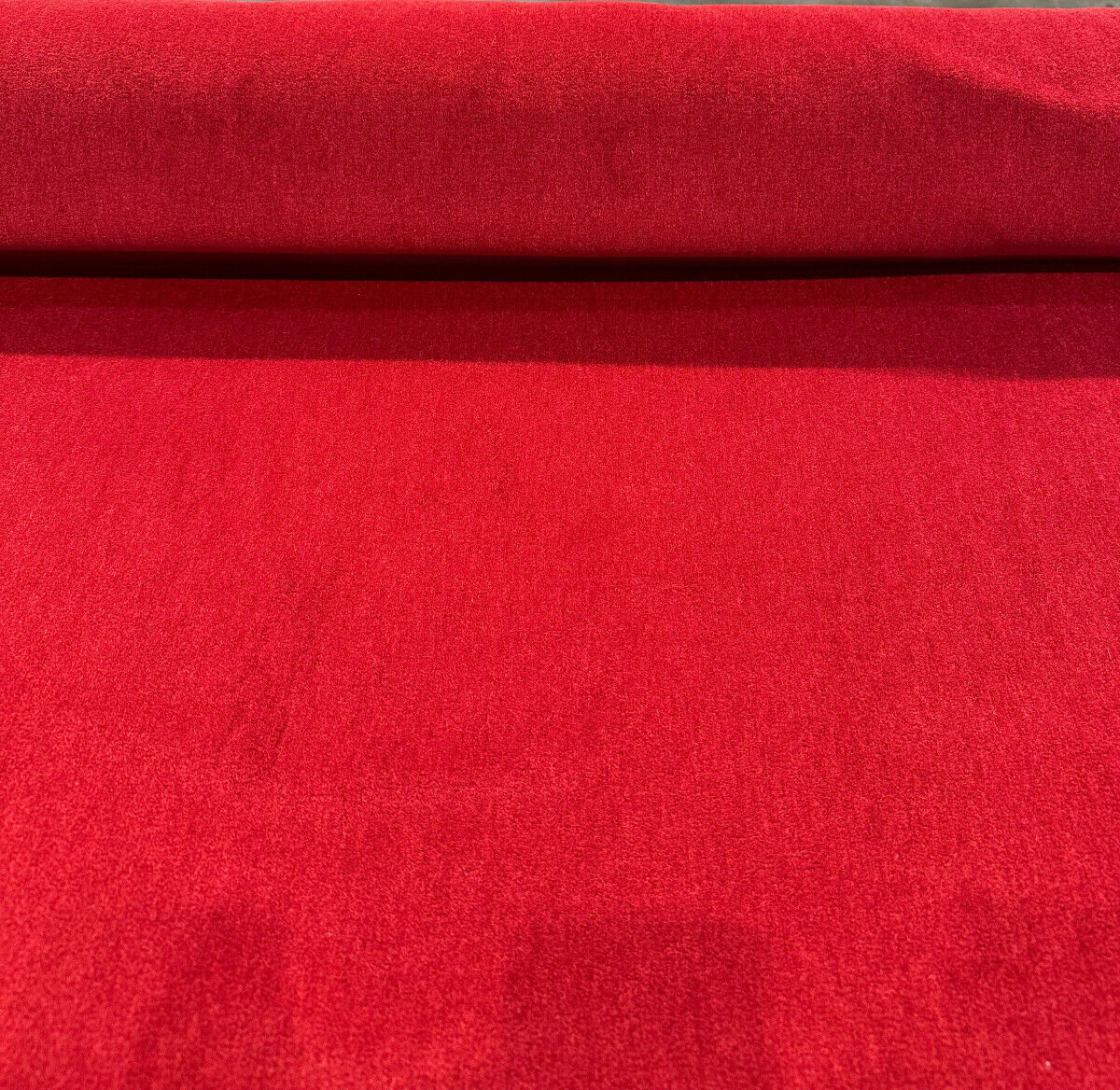 Italian Alpaca Mario Sirtori Mohair Upholstery Fabric - Flame Red, 56" Width (1 Yard)