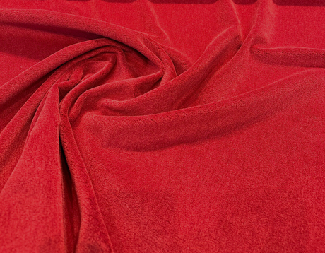 Italian Alpaca Mario Sirtori Mohair Upholstery Fabric - Flame Red, 56" Width (1 Yard)