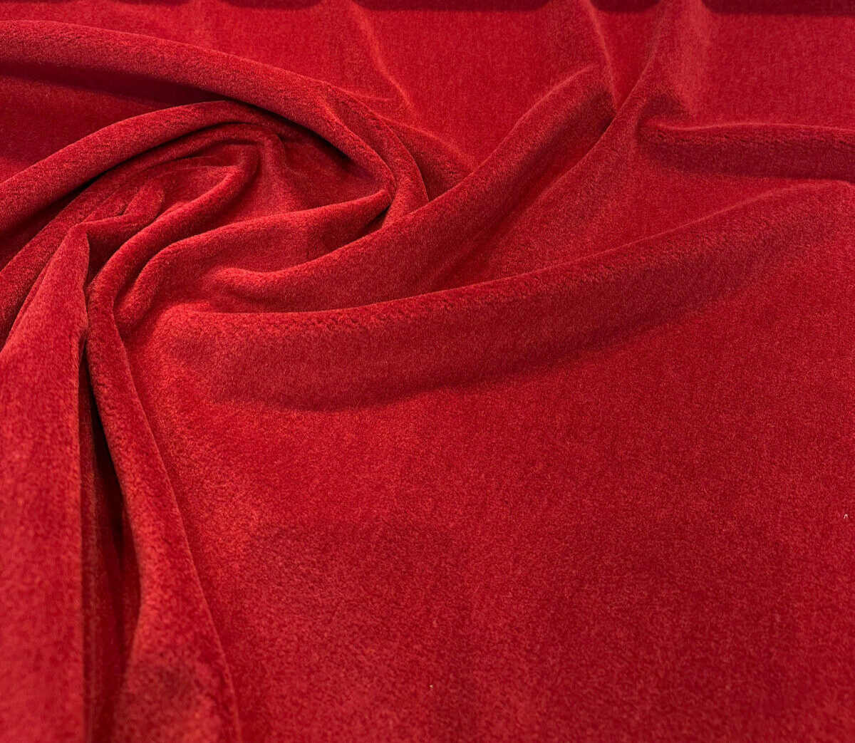 Italian Alpaca Mario Sirtori Mohair Upholstery Fabric - Flame Red, 56" Width (1 Yard)
