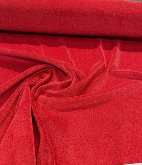 Italian Alpaca Mario Sirtori Mohair Upholstery Fabric - Flame Red, 56" Width (1 Yard)