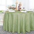 Round Taffeta Tablecloth 120 Inch Sage Green