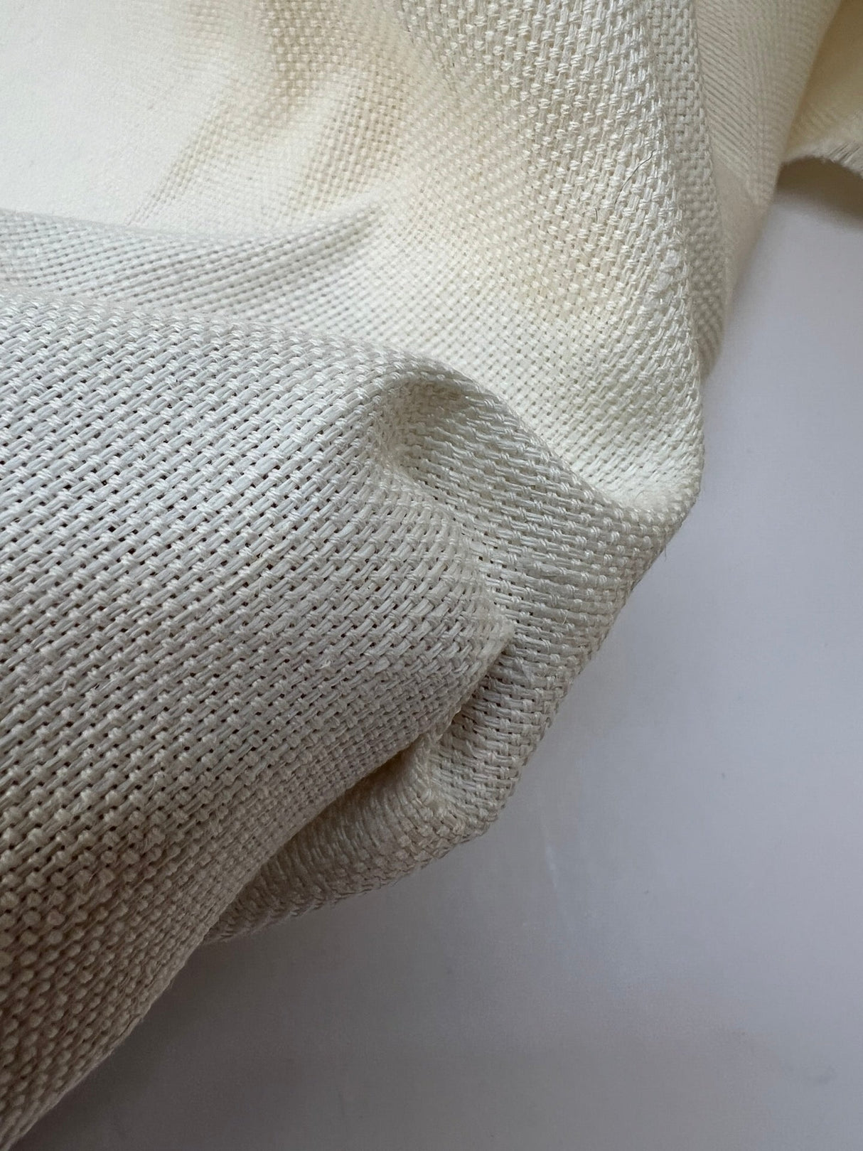 Linen Basket Weave White Shades