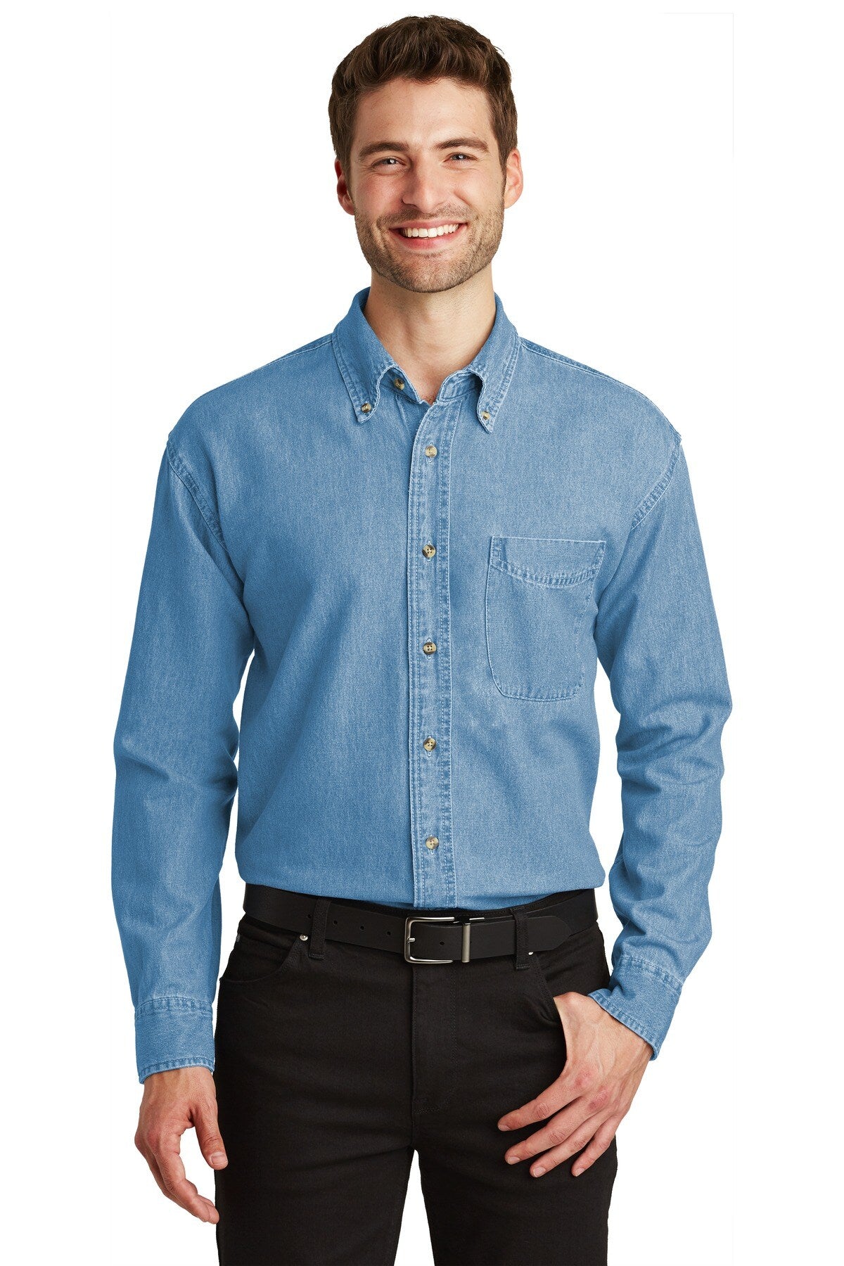 Port Authority® Long Sleeve Denim Shirt