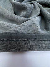 Wool Tweed Gray Black Striped