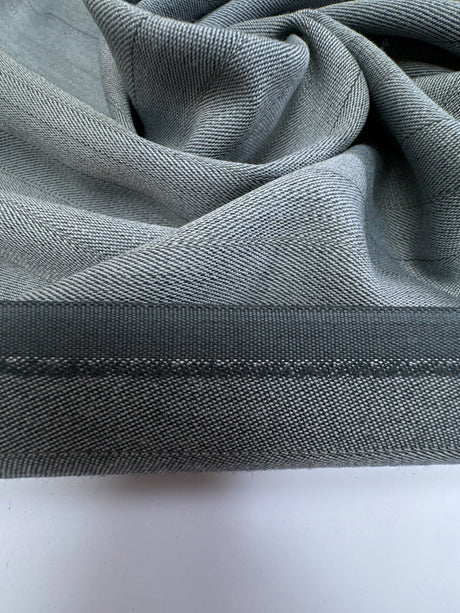 Wool Tweed Gray Black Striped