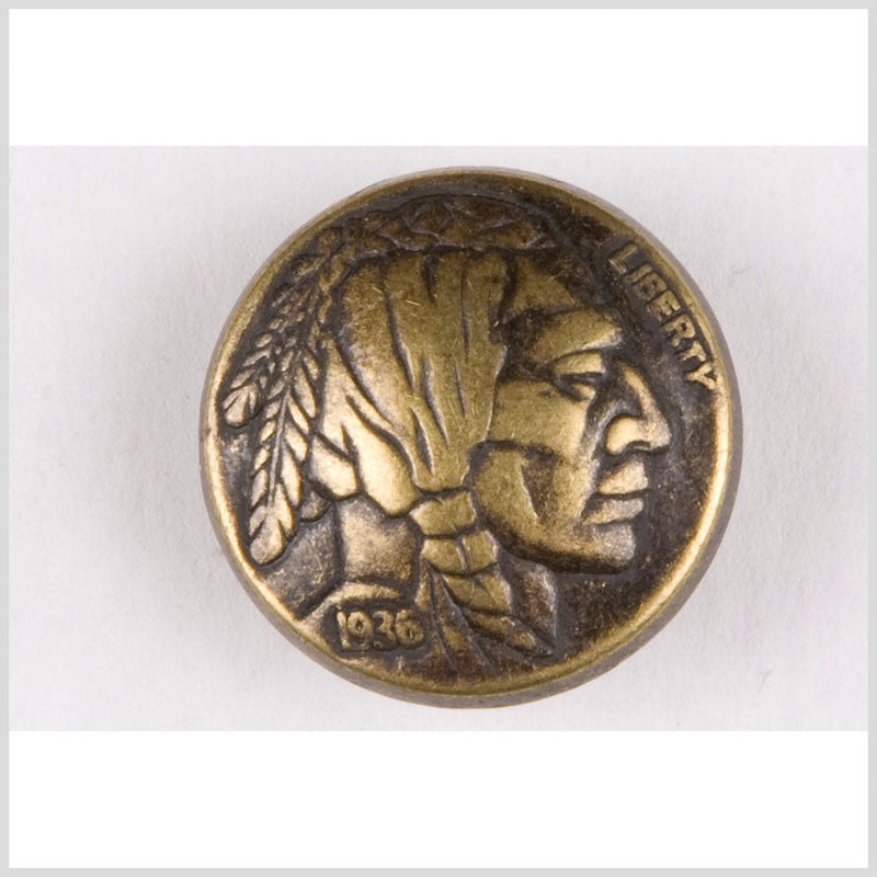 Gold Metal Button - 36L/23mm