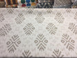 Ikat Beige Khaki Cotton Polyester Fabric - Beige Khaki Ikat Jacquard, 19" Vertical Repeat, 14" Horizontal Repeat (1 Yard)