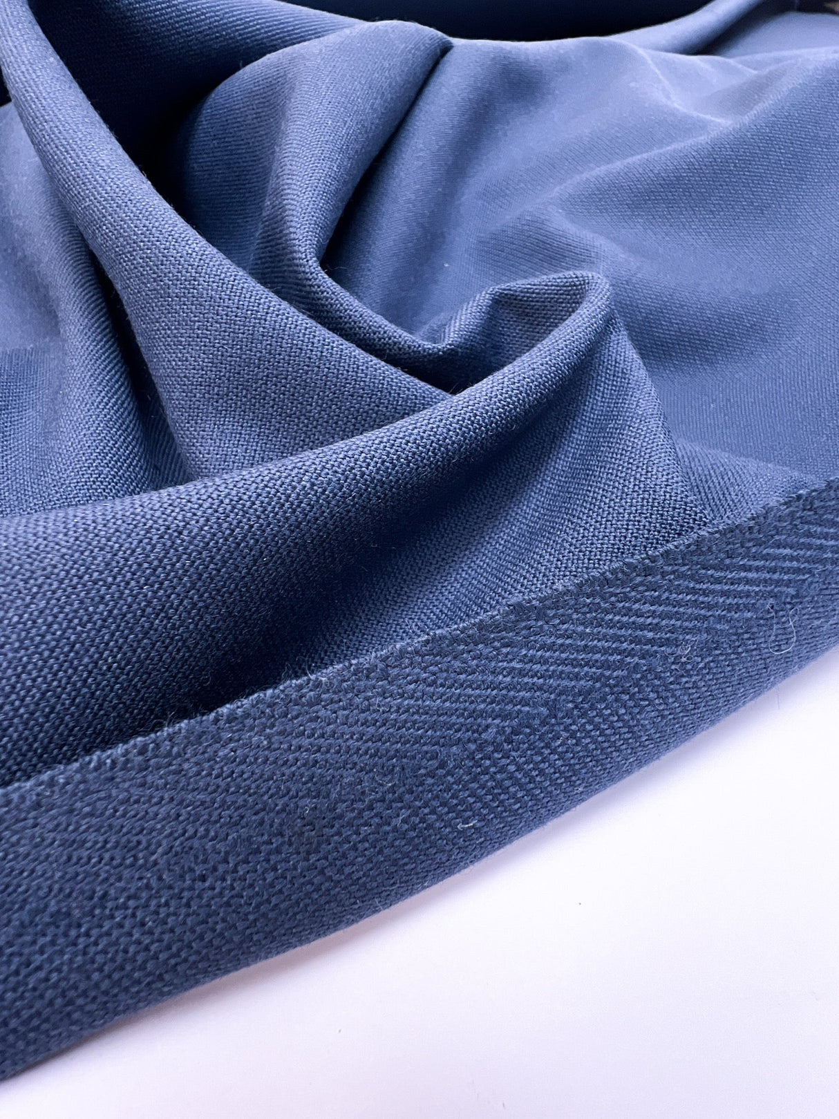 Blue Wool Blend Twill