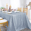 Accordion Crinkle Taffeta Rectangular Tablecloth Seamless