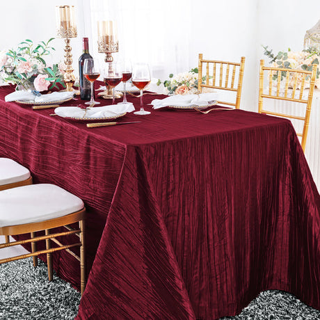 Accordion Crinkle Taffeta Rectangular Tablecloth Seamless