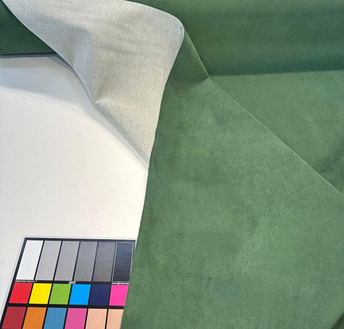 Supreme Velvet 100 Percent Microfiber Fabric - Emerald Green, Low Pile Velvet, 54" Width (1 Yard)