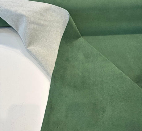 Supreme Velvet 100 Percent Microfiber Fabric - Emerald Green, Low Pile Velvet, 54" Width (1 Yard)