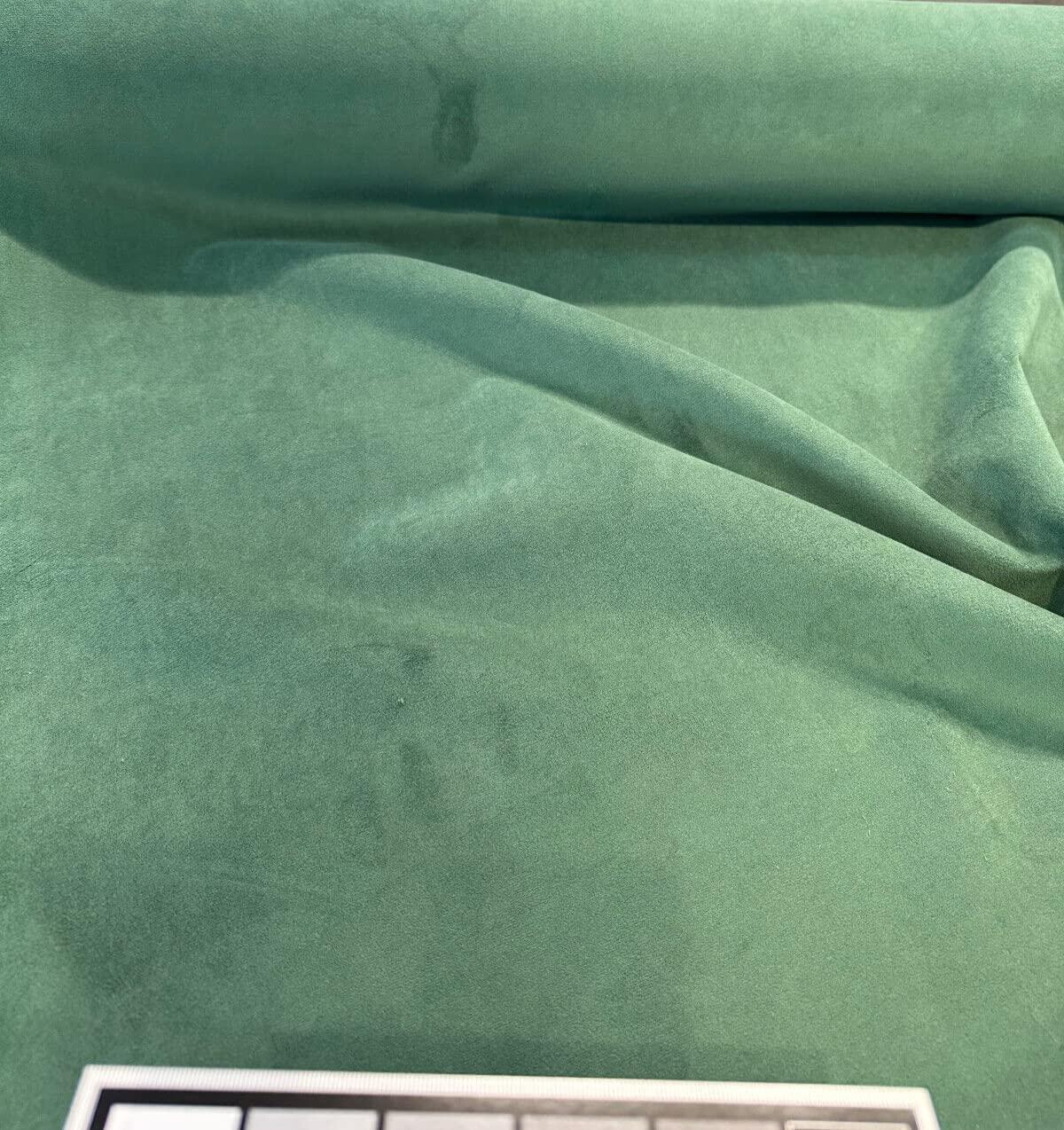 Supreme Velvet 100 Percent Microfiber Fabric - Emerald Green, Low Pile Velvet, 54" Width (1 Yard)