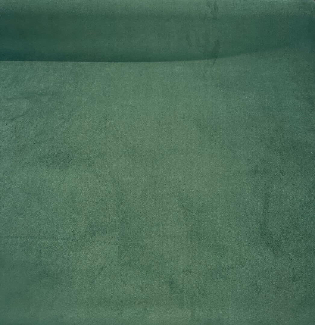 Supreme Velvet 100 Percent Microfiber Fabric - Emerald Green, Low Pile Velvet, 54" Width (1 Yard)