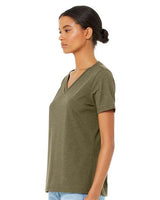 BELLA + CANVAS® Women's Relaxed Heather CVC V-Neck Short Sleeve Tee - 6405CVC