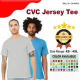 BELLA + CANVAS® Crewneck Short Sleeve CVC Jersey Tee