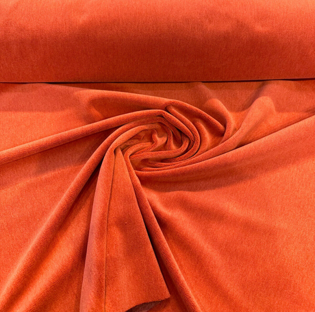 Italian Alpaca Burnt Orange Mario Sirtori Mohair Upholstery Fabric - Burnt Orange, 56" Width (1 Yard)