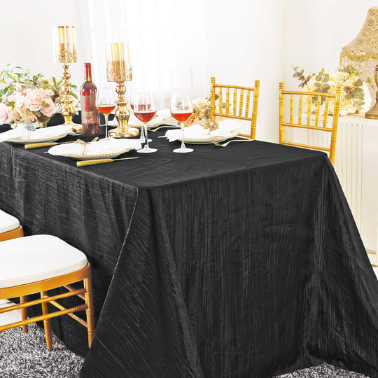 Accordion Crinkle Taffeta Rectangular Tablecloth Seamless