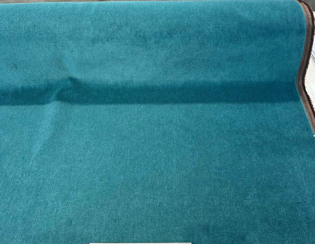 Italian Alpaca Mario Sirtori Alpaca Fabric - Aquamarine Green Upholstery Fabric, 56" Width (1 Yard)