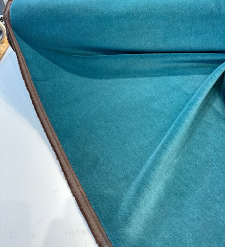 Italian Alpaca Mario Sirtori Alpaca Fabric - Aquamarine Green Upholstery Fabric, 56" Width (1 Yard)