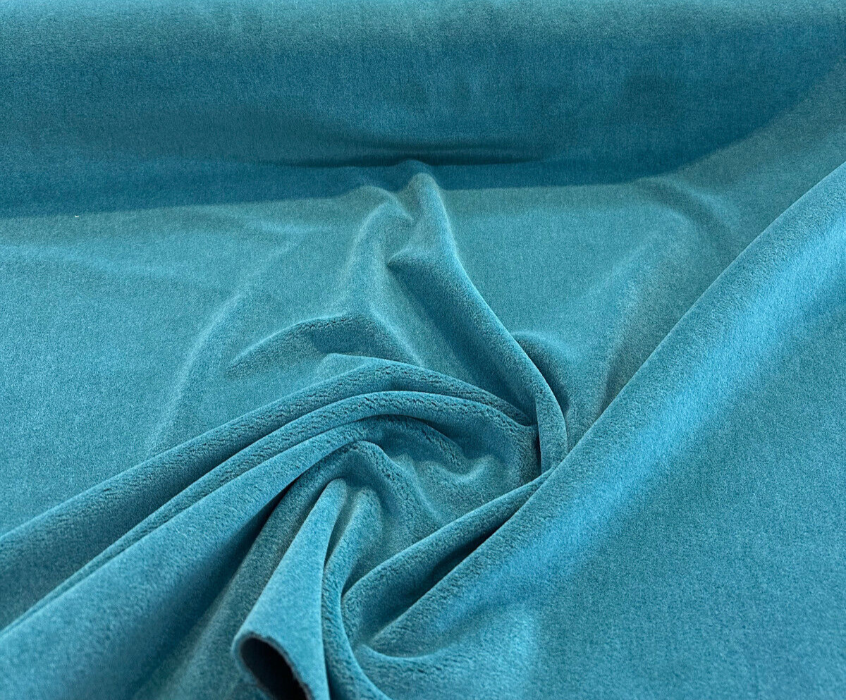 Italian Alpaca Mario Sirtori Alpaca Fabric - Aquamarine Green Upholstery Fabric, 56" Width (1 Yard)