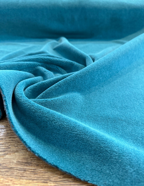 Italian Alpaca Mario Sirtori Alpaca Fabric - Aquamarine Green Upholstery Fabric, 56" Width (1 Yard)