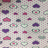 Polka Dot Heart Printed Poly Cotton Fabric - Polka Dot Heart Print, Pink, 59" Width (1 Yard)