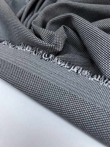 Polyester Elastane Knit Gray White