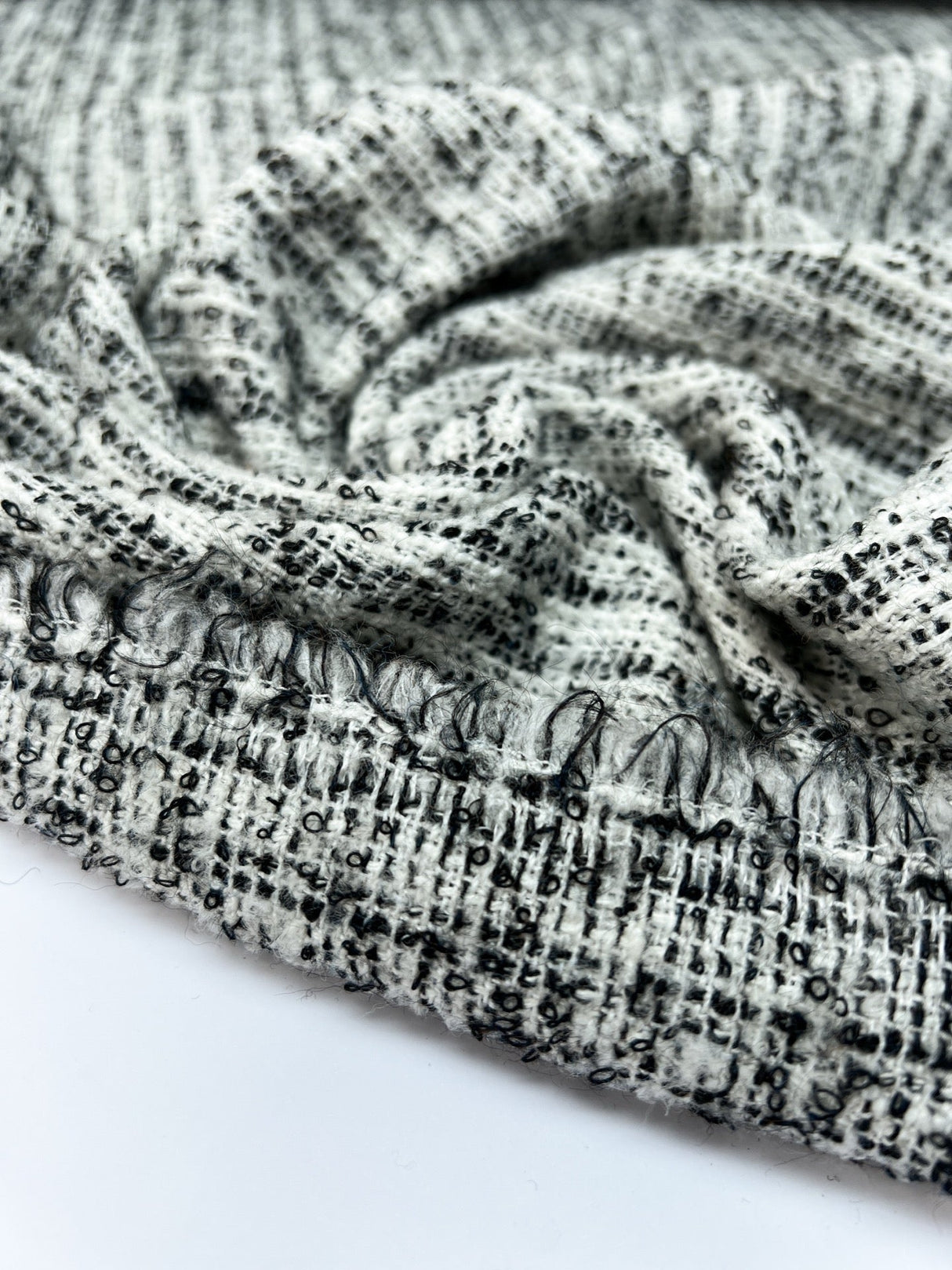 Cotton Bouclé Melange Black