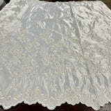 Beaded Bridal Lace Fabric on Satin