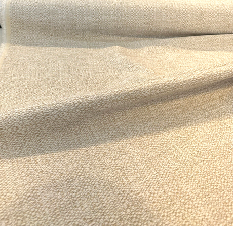 Royce Papyrus Italian Soft Chenille Upholstery Fabric - Papyrus Off White With Hints Of Beige, Railroaded, 56" Width (1 Yard)