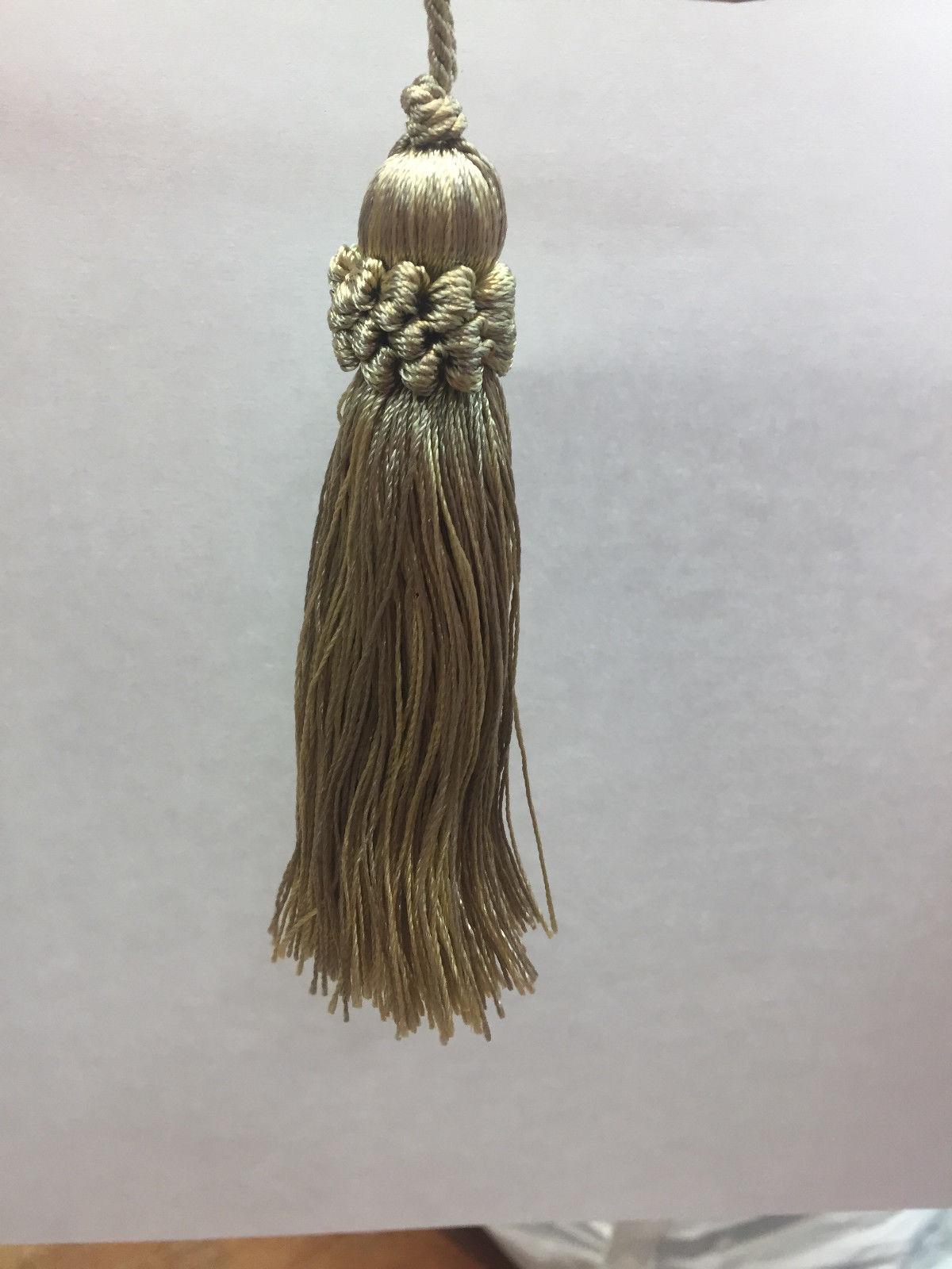 Italian Key Tassel Key Tassel Fabric - Light Green, 5" Length (25 Pieces)