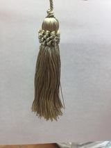 Italian Key Tassel Key Tassel Fabric - Light Green, 5" Length (25 Pieces)