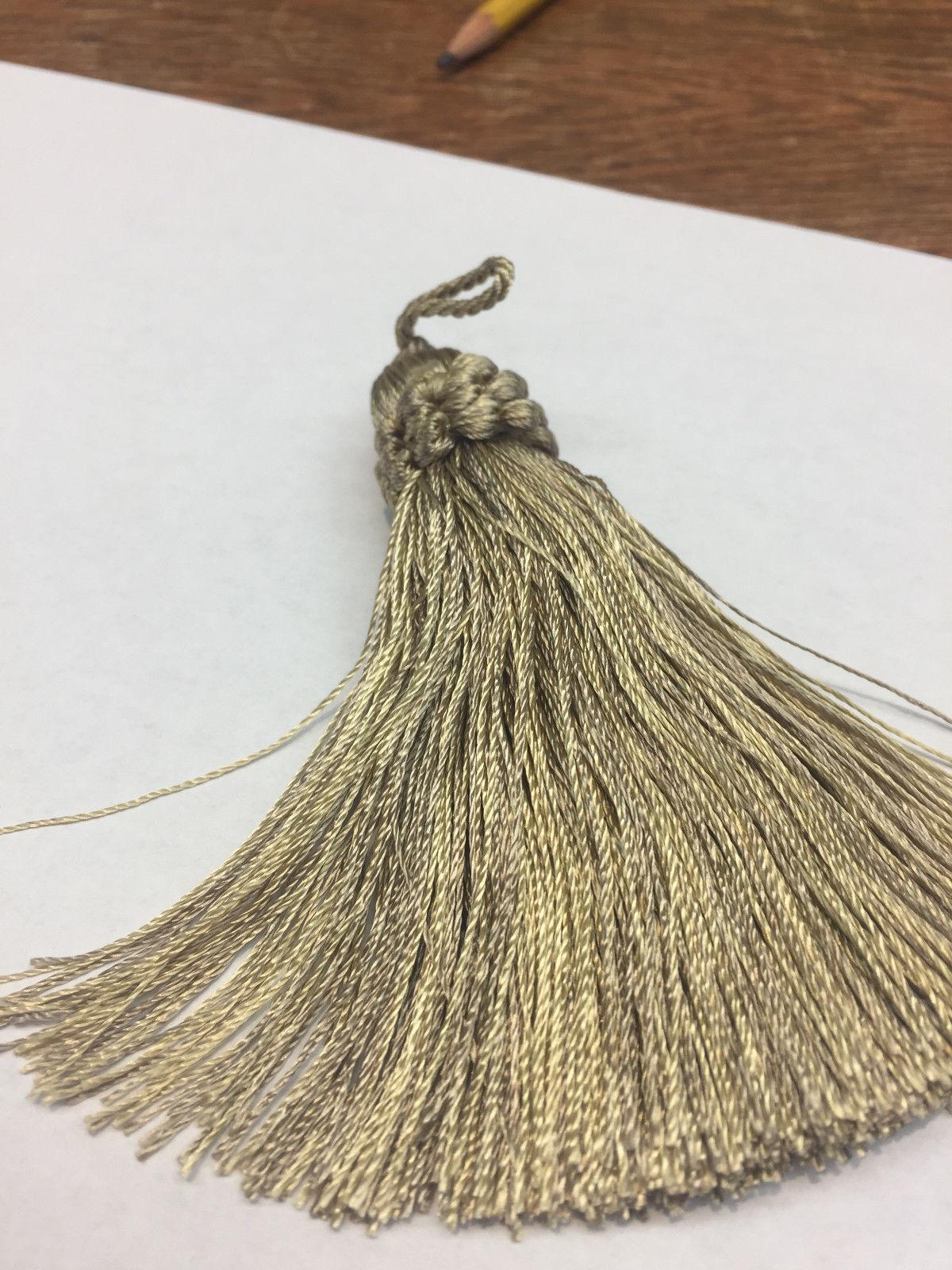 Italian Key Tassel Key Tassel Fabric - Light Green, 5" Length (25 Pieces)