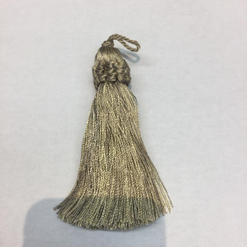 Italian Key Tassel Key Tassel Fabric - Light Green, 5" Length (25 Pieces)