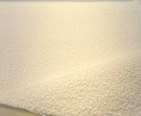 Robert Allen Heavy Boucle Polyester Fabric - White Cream Boucle, 54"-56" Width, 690 GSM (1 Yard)