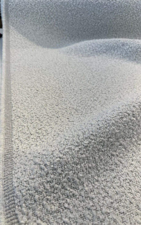 Robert Allen Heavy Boucle Polyester Fabric - Silver Upholstery Texture, 54"-56" Width (1 Yard)