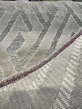 Vienna Harvest Wool Blend Chenille Fabric - Beige, Taupe Rustic Wool Background, 54" Width (1 Yard)