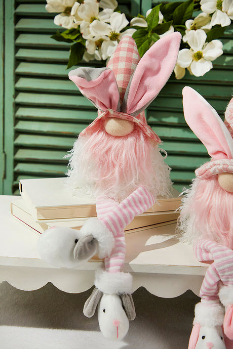 20” B/O Lighted Easter Bunny Gnome Shelf Sitter