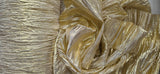 Crush Lame Metallic Polyester Fabric - Metallic Crease Crinkled, 52" Width (1 Yard)