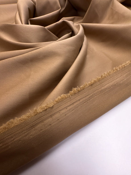 Cotton Elastane Twill Brown Beige