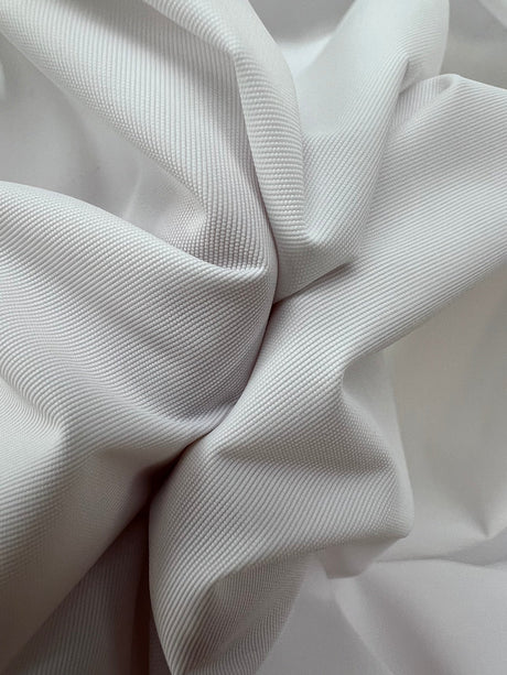 Waterproof White Polyamide Rep Weave Jacket Fabric