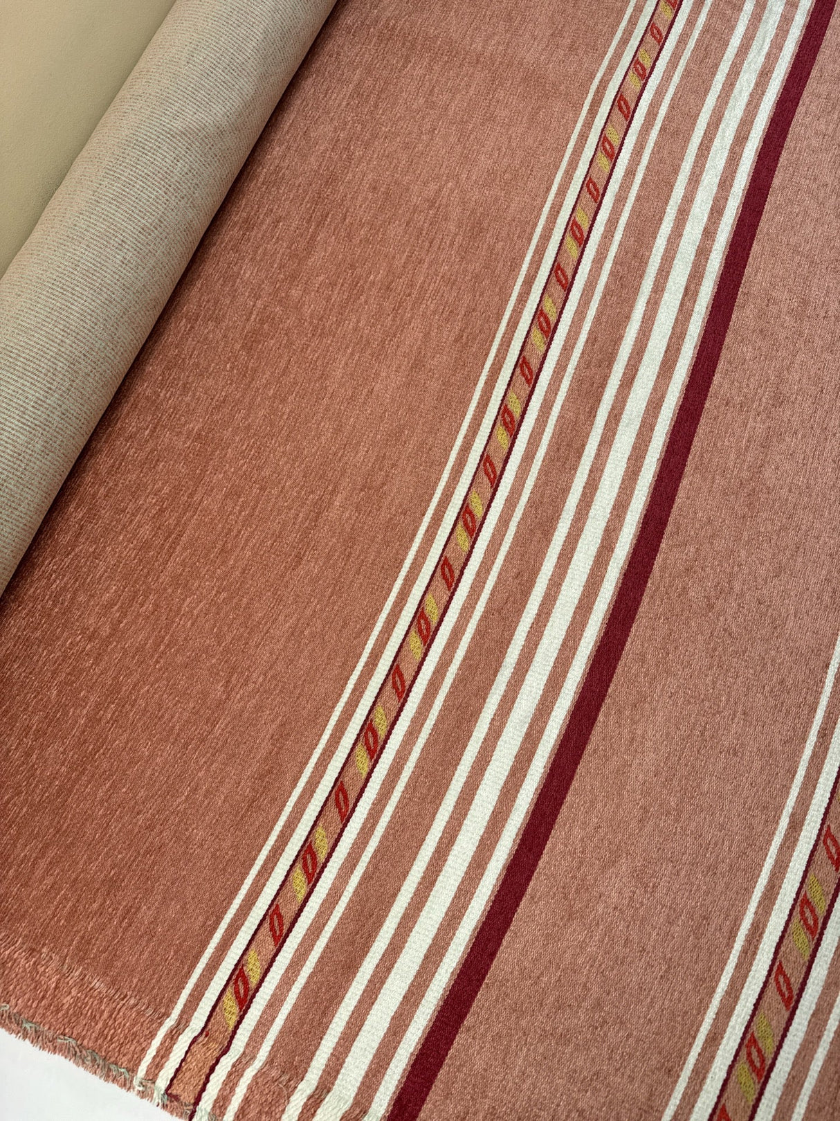 Cotton Viscose Panel Print Fabric Green Pink